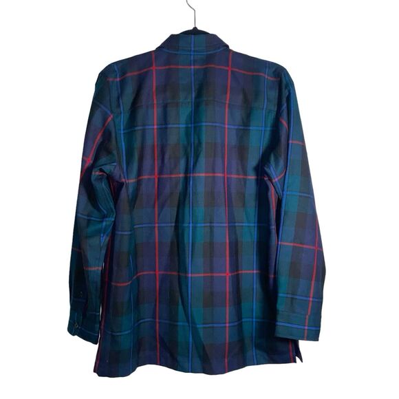 Lauren Ralph Lauren Wool Jacket Plaid Womens Med Full Zip Equestrian Barn Coat - Picture 2 of 8